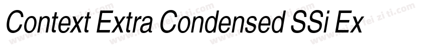 Context Extra Condensed SSi Extra Condensed Italic字体转换